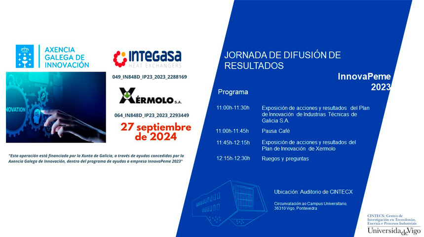 Xornada de difusión de resultados de INNOVAPEME 2023