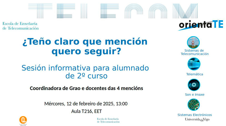 Charla Teleco ¿Teño claro que mención quero seguir?